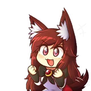🤩 Anime, Manga, Meisje, Leuk, Kawaii, Cartoon, Chibi, Digitale kunst, Fanart telegram sticker