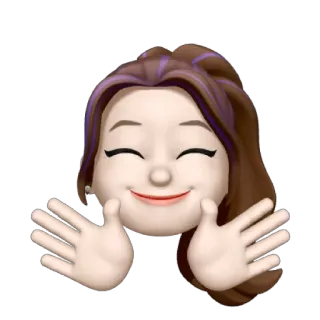 🦋 Emoji, Mädchen, Cartoon, Umarmung, Glücklich telegram sticker