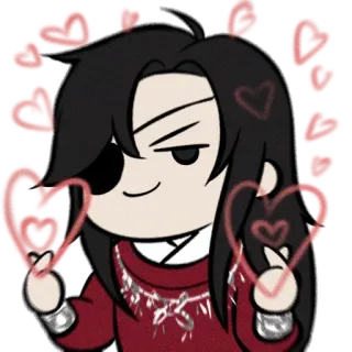 ❤ อนิเมะ, หัวใจ, จิบิ, น่ารัก, การ์ตูน whatsapp sticker