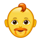👶 Emoji, Bayi, Wajah, Kuning, Lucu whatsapp sticker