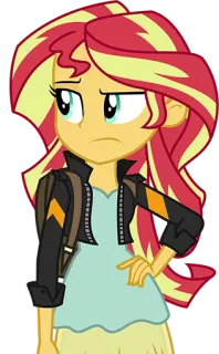 😒 Sunset Shimmer My Little Pony: Equestria Girls カートゥーン, 女の子, サンセットシマー, マイリトルポニー, エクエストリアガールズ whatsapp sticker