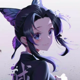 🦋 Shinobu Kocho Demon Slayer Anime, Demon Slayer, Shinobu Kocho, Borboleta, Mangá, Animação Japonesa, Desenho animado whatsapp sticker