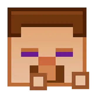 😑 Steve Minecraft Minecraft, Steve, pixel art, video game, character telegram sticker