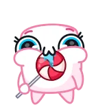 🍭 cartoon, lollipop, cute, sticker, pink, kawaii telegram sticker