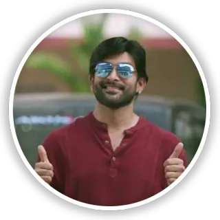 😎 man, thumbs up, positive, sunglasses, portrait, approval telegram sticker