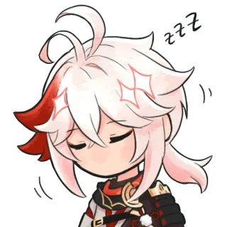 😴 Kaedehara Kazuha Genshin Impact ZZZ anime, jogo, personagem, sonolento telegram sticker