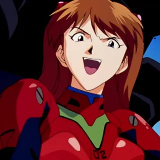 😏 Asuka Langley Soryu Neon Genesis Evangelion anime, manga, character, evangelion, redhead telegram sticker