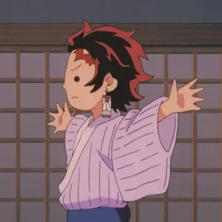 😡 Tanjiro Kamado Demon Slayer Anime, Demon Slayer, Tanjiro, Lustig, Süß whatsapp sticker