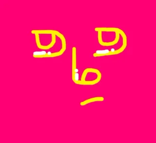 🥺 face, pink, minimalist, abstract, cartoon telegram sticker