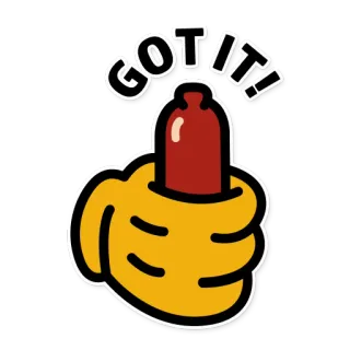 👍 GOT IT! thumb up, sausage, food, cartoon, hand gesture, got it telegram sticker