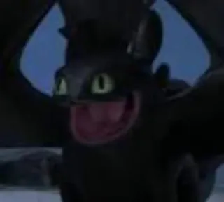 🌟 Toothless How to Train Your Dragon dragón, dibujos animados, furia nocturna, animal, lindo telegram sticker