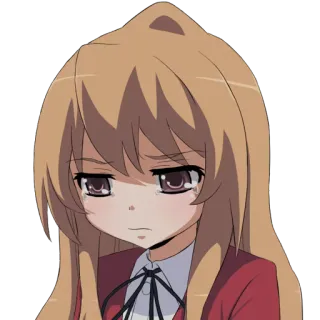 😥 Taiga Aisaka Toradora! anime, toradora, taiga, tsundere, triste, fille, dessin animé, mignon whatsapp sticker