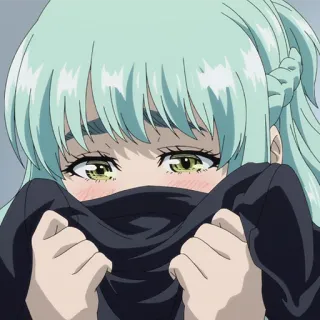 🎭 Anime, Gadis, Lucu, Malu, Blushing whatsapp sticker