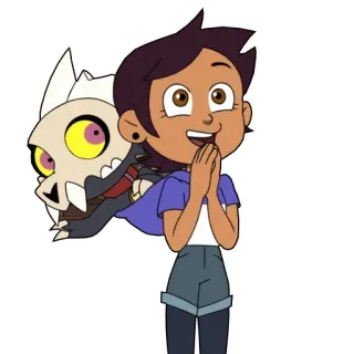 😱 Luz Noceda The Owl House Luz Noceda, The Owl House, Kartun, Disney, Animasi, King, Persahabatan telegram sticker