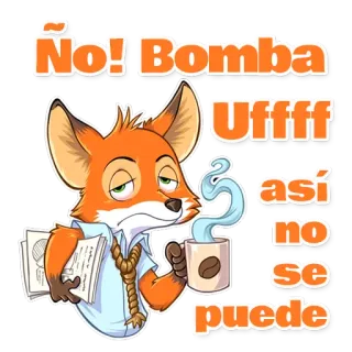 🥴 ¡No! Bomba
Uffff
así
no
se
puede raposa, café, cansado, estressado, exausto, escritório, desenho animado telegram sticker