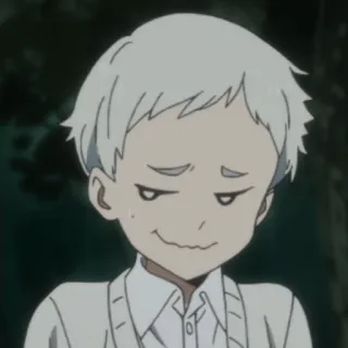 🥴 Norman The Promised Neverland Anime, Postać, Chłopak, Manga telegram sticker