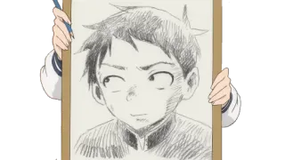 😍 desenho, retrato, esboço, menino, anime telegram sticker