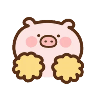 ⭐️ maiale, carino, animale, cartone animato, kawaii, illustrazione telegram sticker