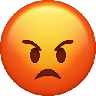 😡 emoji, angry, annoyed, frustrated, upset whatsapp sticker
