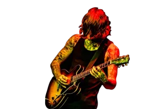 ⚡️ guitar, music, musician, tattoo, performance, rock telegram sticker