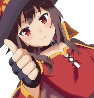 👍 Megumin Konosuba anime, megumin, thumbs up, konosuba, sticker telegram sticker