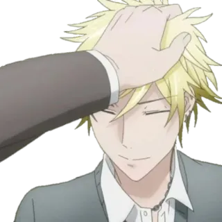 🧊 อนิเมะ, ความรัก, ลูบหัว, สงบ, มังงะ telegram sticker