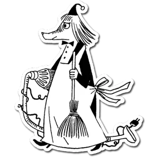 🗑 The Groke Moomins La Groke, Moomins, personaje de dibujos animados, monstruo, bruja, criatura telegram sticker