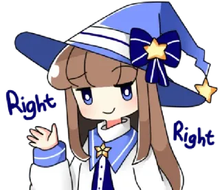 👋 Happy, Happy Anime, Desenho animado, Sticker, Garota, Bruxa, Magia, Estrela, Bonito telegram sticker