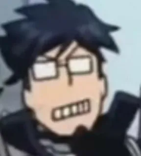 😬 Tenya Iida My Hero Academia Tenya Iida, My Hero Academia, Anime, Manga, Personaje, Enojado, Expresión telegram sticker