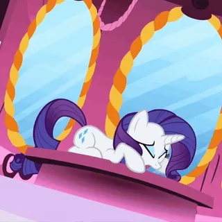 😩 Rarity My Little Pony Rareté, My Little Pony, Dessin animé, Poney, Mignon, Sommeil telegram sticker