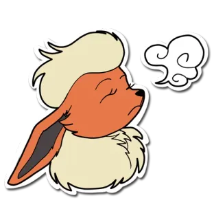 😕 Flareon pokemon, flareon, fofo, anime, tipo fogo, videogame, desenho animado telegram sticker