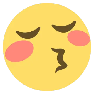 😚 emoji, kuss, küssen, gesicht, gelb whatsapp sticker