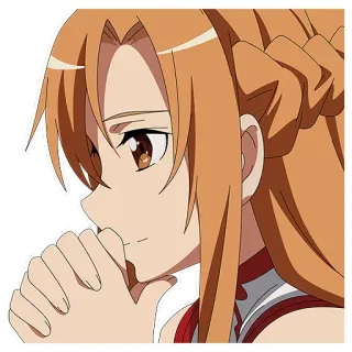 😟 Asuna Yuuki Sword Art Online Anime, Personaggio, Asuna, Sword Art Online, femmina, Manga telegram sticker