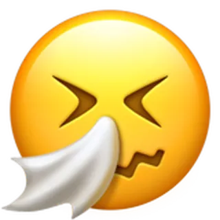 🤧 이모지, 재채기, 아픔, 감기 telegram sticker