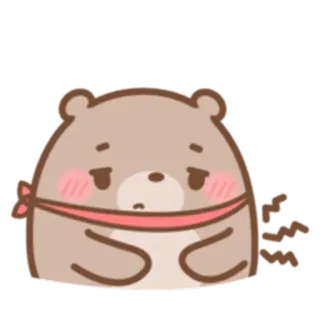 😵 fofo, urso, kawaii, desenho animado, adesivo, animal telegram sticker