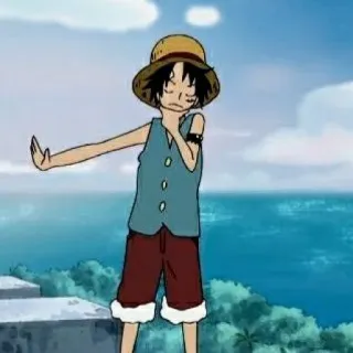🍖 Luffy One Piece 애니메이션, 만화, 루피, 원피스, 해적, 캐릭터, 밀짚모자 telegram sticker