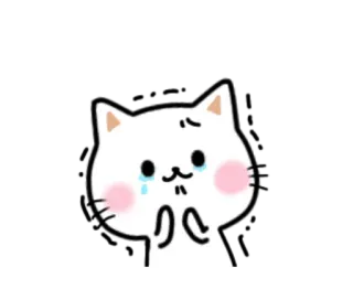 🎃 кот, плачет, грустный, каваи, стикер, аниме whatsapp sticker