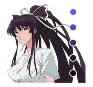 😑 anime, dziewczyna, kobieta, włosy telegram sticker