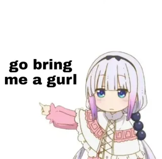 🙂 Kanna Kamui Miss Kobayashi's Dragon Maid go bring me a gurl anime, kanna, miss kobayashi's dragon maid, cartoon, kawaii telegram sticker
