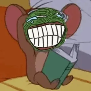 ➰ Jerry Meme, Dibujo animado, Trollface, Internet, Divertido telegram sticker
