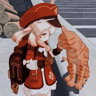 🤠 Klee Genshin Impact Anime, Videogioco, Klee, Genshin Impact, Gatto, Personaggio, Carino telegram sticker