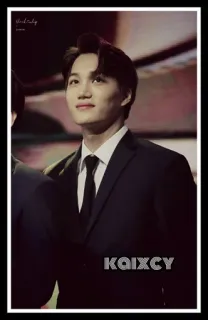 😁 Kai KAIXCY kpop, exo, kai, idol, singer, suit, korean, portrait telegram sticker