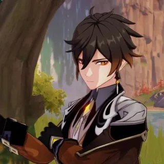 🍵 Zhongli Genshin Impact zhongli, genshin impact, anime, postać z gry, geo, pan telegram sticker
