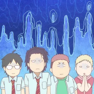 ➰ anime, cartoni animati, preoccupato, stress, panico, scioccato whatsapp sticker