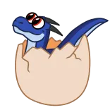 🐣 dragon, egg, hatching, baby dragon, cartoon, cute telegram sticker