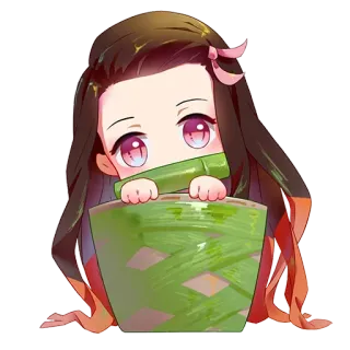 ☺️ Nezuko Kamado Demon Slayer anime, manga, demon slayer, nezuko, chibi, kawaii telegram sticker