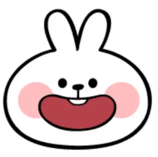 😃 conejo, conejito, dibujos animados, lindo, animal, pegatina telegram sticker