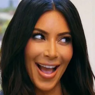 😃 Kim Kardashian celebrity, tv personality, social media, reality tv whatsapp sticker