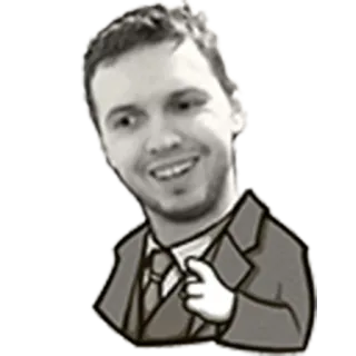 👌 homem, terno, retrato, gravata, pessoa, negócios telegram sticker