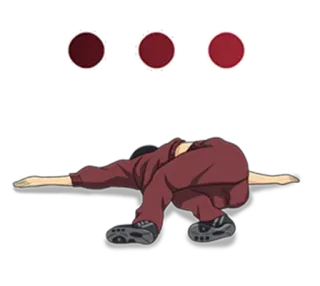 😑 ポーズ, 面白い, 人, 床, 男, 寝そべる telegram sticker